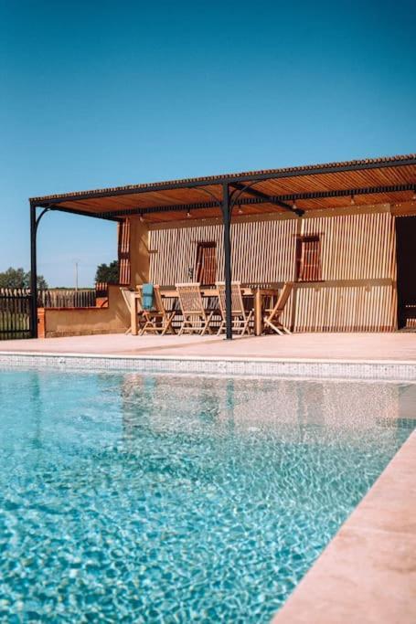 Villa L'Heritier, Maison Climatisee, 12Pers Avec Piscine à Marzens Extérieur photo