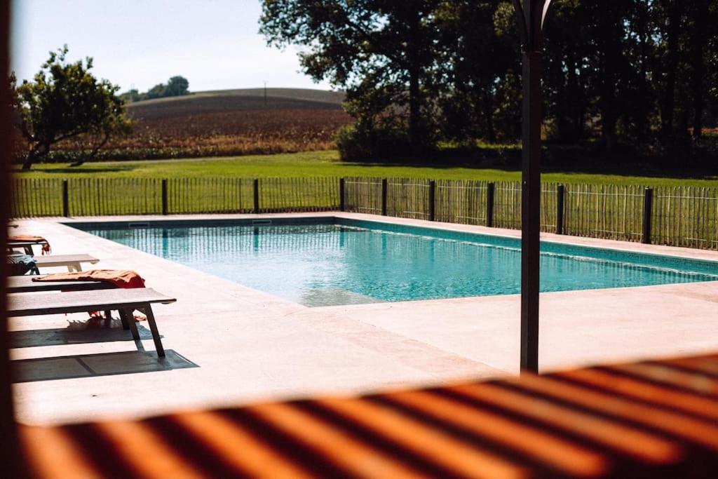 Villa L'Heritier, Maison Climatisee, 12Pers Avec Piscine à Marzens Extérieur photo